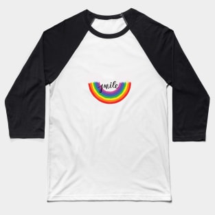 Rainbow Smile Baseball T-Shirt